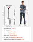 VEVOR 5 Tines Garden Fork Metal Handle 41 in Spading Pitchfork Y Grip Heavy Duty