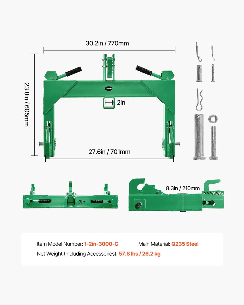 VEVOR 3-Point Quick Hitch 2