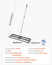 VEVOR 36x10in Lawn Leveling Rake with 83.9 in Adjustable Handle for Yard Garden
