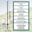 VEVOR 5 Feet Fence Post 10 Pack T-Post Heavy Duty Metal Fence Posts Green