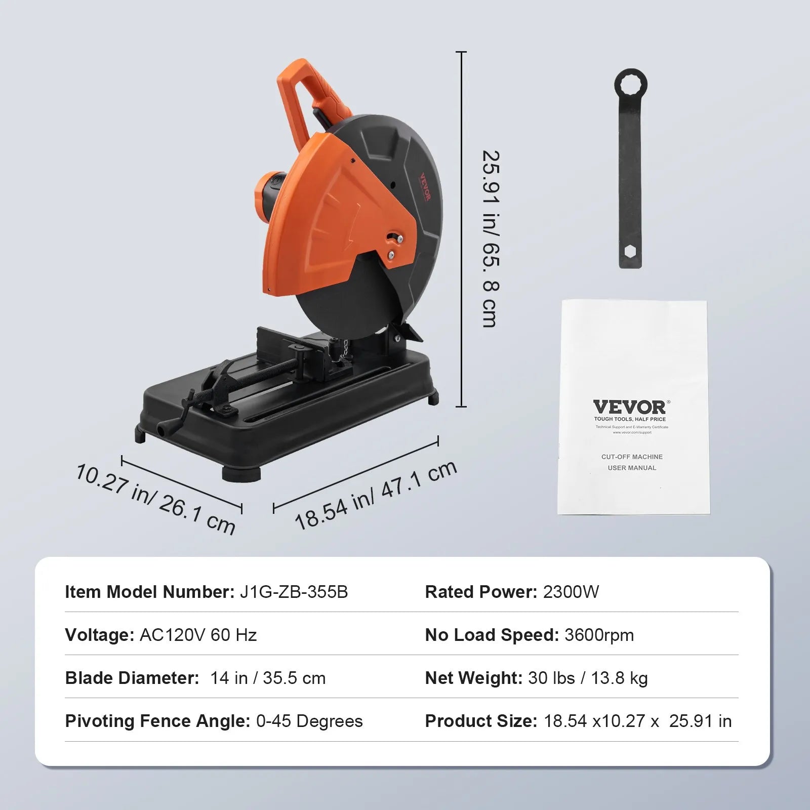 VEVOR Abrasive Chop Saw, 14
