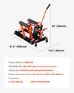 VEVOR 1500lbs Hydraulic & Pneumatic Motorcycle Jack Lift Hoist Stand 2 Casters