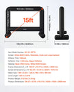 VEVOR 15 ft Inflatable Movie Screen 16:9 600D Movie Projector with Portable Bag