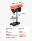 VEVOR 8 in Benchtop Drill Press Tabletop Drilling Machine 750-3200RPM Adjustable