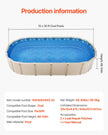 VEVOR Oval Pool Liner 15x30ft Overlap Style Pool Liner 54in Wall Height