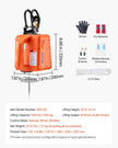 VEVOR 3-in-1 Portable Electric Hoist Winch 1100LBS Wired/Wireless Remote Control