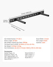 VEVOR 2 Pcs Shelf Bracket 22 inch / 558.4 mm Heavy Duty Floating Shelf Brackets