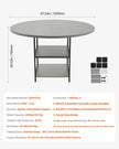 VEVOR 47 in Round Dining Table Wood Kitchen Table for 2-4 Person (Only Table)