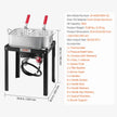 VEVOR 18 Qt Fish and Wing Fryer Aluminum Outdoor Propane Deep Fryer Kit 2 Basket