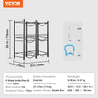 VEVOR 3 Tiers Water Jug Holder Double Row Water Bottle Rack for 6 Bottles Black