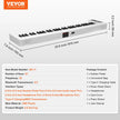 VEVOR 61 Key Folding Keyboard Piano Portable Foldable Piano Bluetooth MIDI White