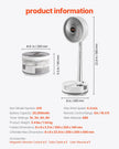 VEVOR 8 inch Foldable Rechargeable Oscillating Fan 3 in 1 Remote 8 Speeds