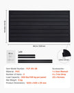 VEVOR 2 x 4 ft Slat Wall Paneling PVC Black Garage Slatwall with Modular Design