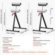 VEVOR 2 PCs Woodworking Roller Stands Max Load 135 lb Adjustable 26.8-42.5 in