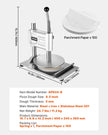 VEVOR 9.5 in Manual Pizza Dough Press Machine Commercial Pizza Pastry Sheeter