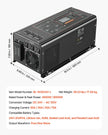 VEVOR 3000W Pure Sine Wave Inverter Charger DC 24V to AC 120V Power Inverter