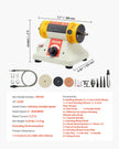 VEVOR 1/2HP Bench Buffer Polisher 0 to 8000RPM with 3-inch & 4-inch Wheels