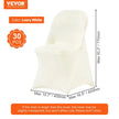 VEVOR 30PCS White Stretch Spandex Folding Chair Covers for Wedding Party Dining