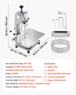 VEVOR 650W Commercial Electric Meat Bandsaw Stainless Steel Bone Sawing Machine