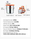 VEVOR 3.5CFM Single Stage Vacuum Pump 3 Gallon Stainless Steel Degassing Chamber