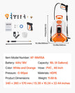 VEVOR 4 Gal Battery Powered Backpack Sprayer 0-90 PSI 4H Runtime for Yard Lawn