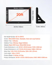 VEVOR 20 ft Inflatable Movie Screen 16:9 600D Movie Projector with Portable Bag