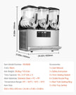 VEVOR 12Lx3 Tank Commercial Slushy Machine Margarita Smoothie Frozen Drink Maker