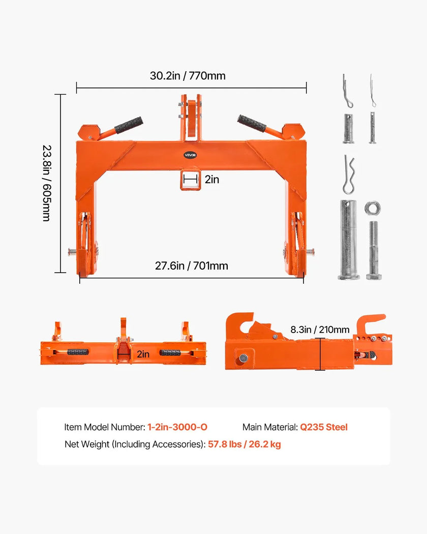 VEVOR 3-Point Quick Hitch 2