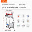 VEVOR 3-Branch Radiant Heat Manifold 1/2