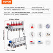 VEVOR 7-Branch Radiant Heat Manifold 1/2