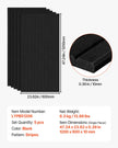 VEVOR 5 Pack Acoustic Wall Panels 47.2 x 23.6 x 0.4 inch Self-Adhesive Black