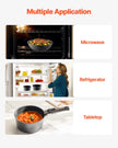 VEVOR 17 Piece Pots and Pans Set Granite Nonstick Kitchen Cookware Black