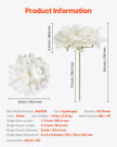 VEVOR 65 Pcs Artificial Silk Hydrangea Flowers 9.8 In Bouquet Arrangement White