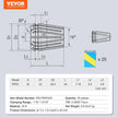 VEVOR 25 pcs ER32 Collet Set, 1/16''-13/16'', ER32 Spring Collet Chuck Set, 0.0006