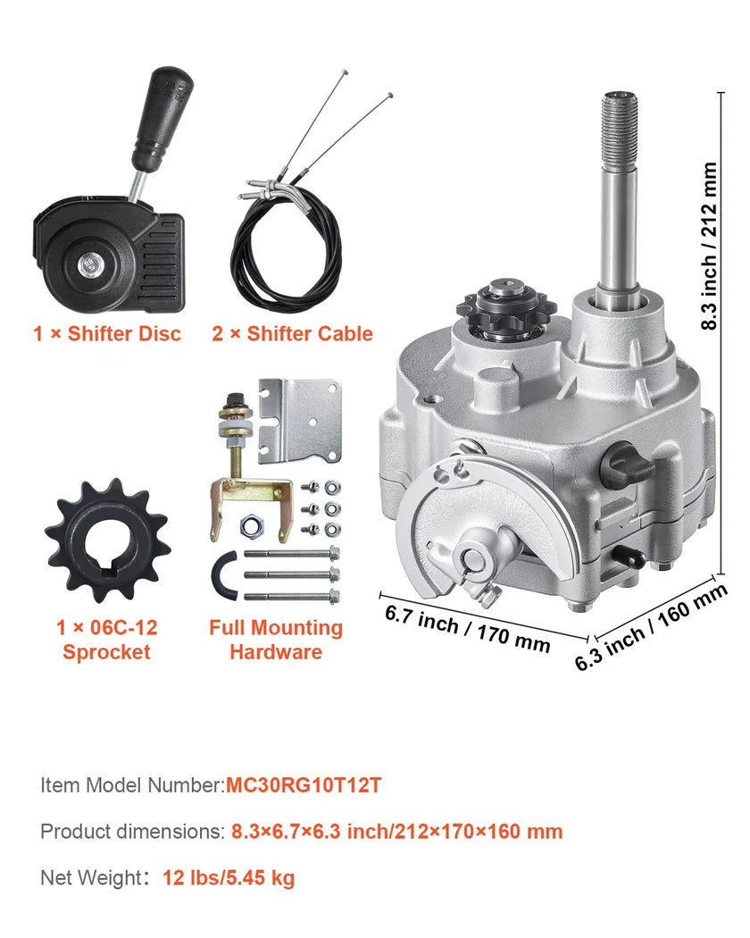 VEVOR 2300 RPM Drive Clutch High-Strength Clutch with 2-7HP Engine & Shift Mode