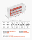 VEVOR 64 PCS BSPP Hydraulic Fitting Galvanized Cap & Plug Assortment Adapter Kit
