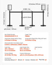 VEVOR 8 Pcs Stanchion Post with 4 Retractable Belts & 2 Sign Holders Hollow Base