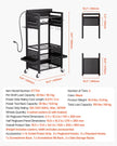VEVOR 5-tier Tool Organizer Cart with Charging Station Garage Cart on Wheels