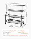 VEVOR 15 Pole Fishing Rod Holder Fishing Rack Cart Organizer for Garage Wheels