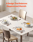 VEVOR 12 PCS Dinnerware Set Ceramic Plates and Bowls Sets Service for 4 White
