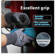 Nitrile Coated Work Gloves – Breathable Non-Slip Wear-Resistant Polyester Gloves for Warehouse & Construction