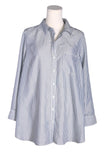 VELVET ART Women Button Down Tops Regular fit in White - 1X
