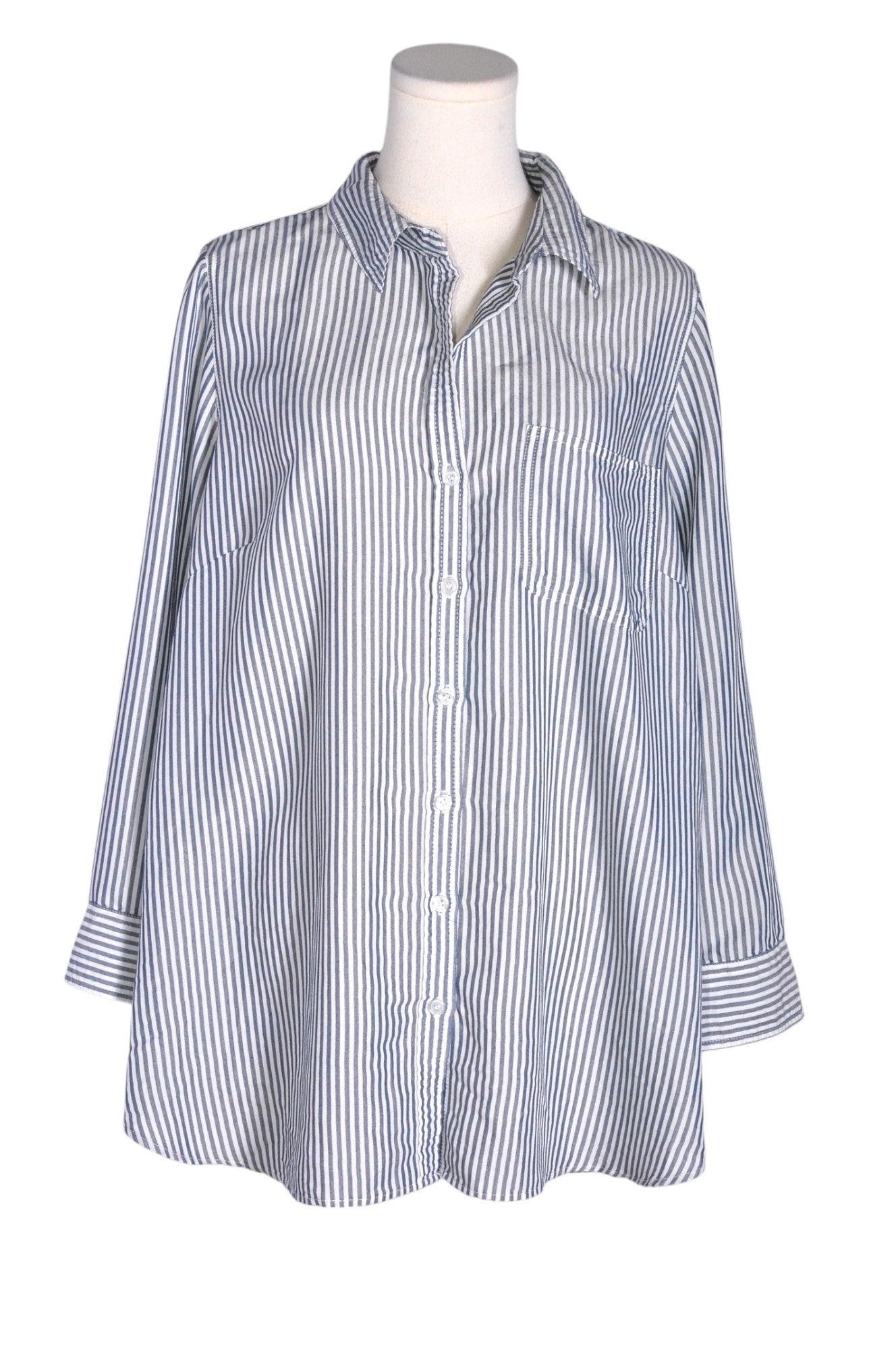 VELVET ART Women Button Down Tops Regular fit in White - 1X