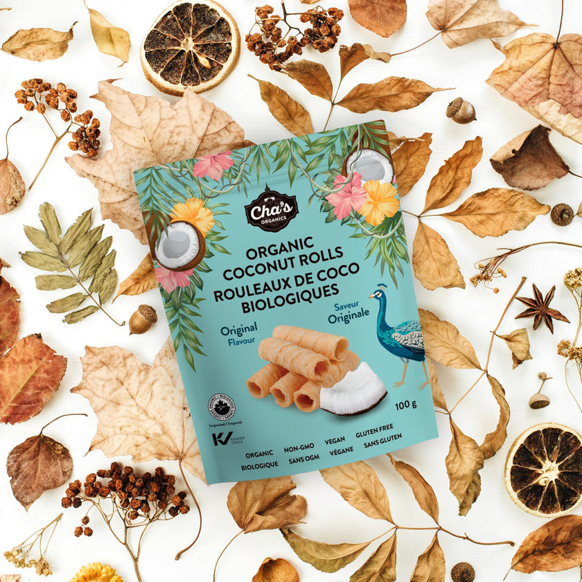 Cha's Organics - Organic Coconut Rolls - Original (100g)