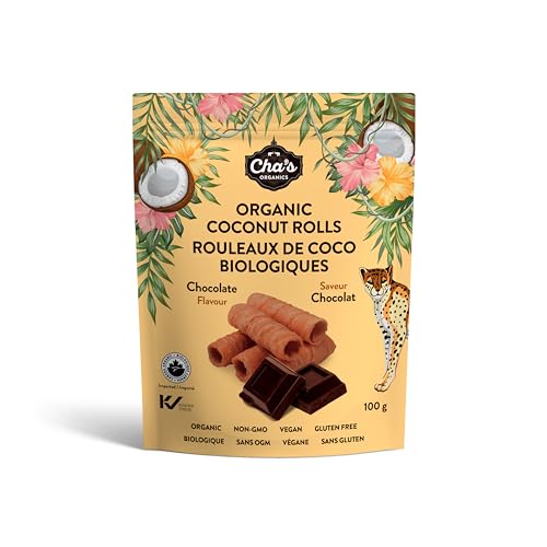 Cha's Organics - Organic Coconut Rolls - Chocolate (100g)
