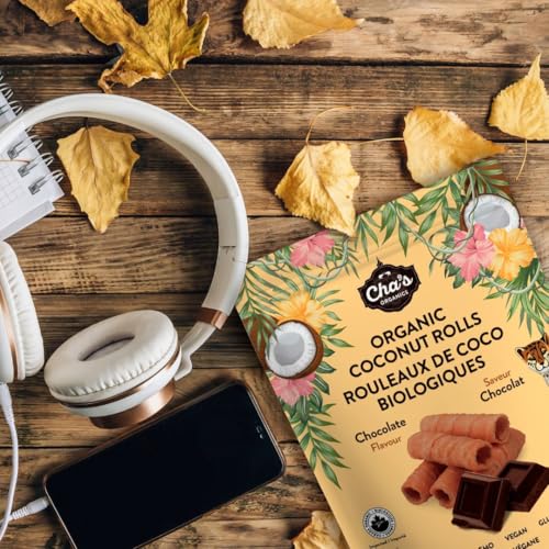 Cha's Organics - Organic Coconut Rolls - Chocolate (100g)