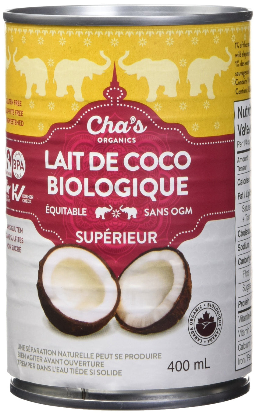 Cha's Organics - Premium Coconut Milk (400ml)