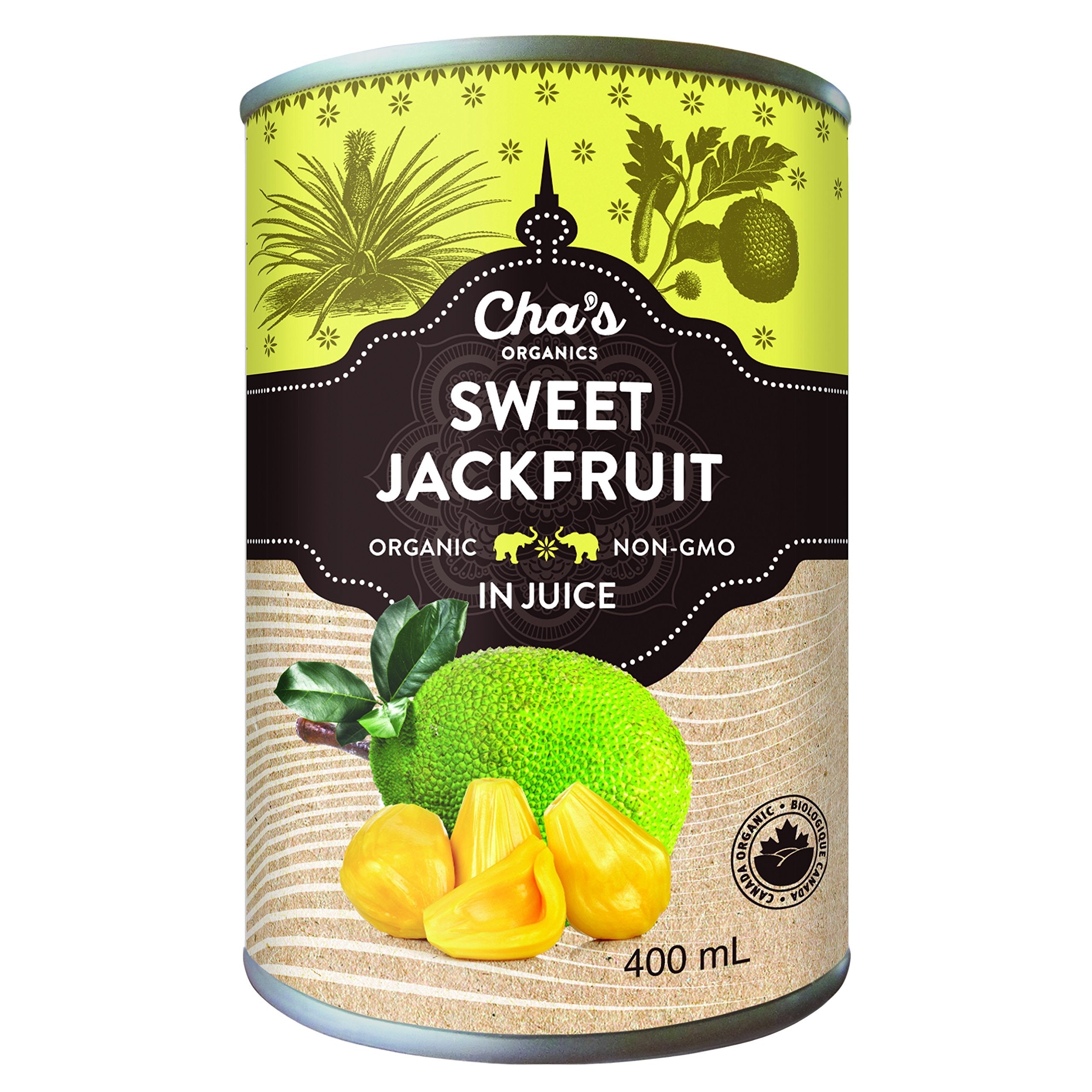 Cha's Organics - Sweet Jackfruit In Juice (400ml)