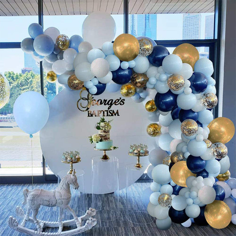 Blue & Gold Balloon Arch Kit – 12