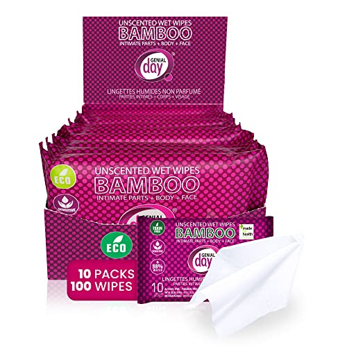 Genial Day - Unscented Bamboo Wet Wipes (10ct)